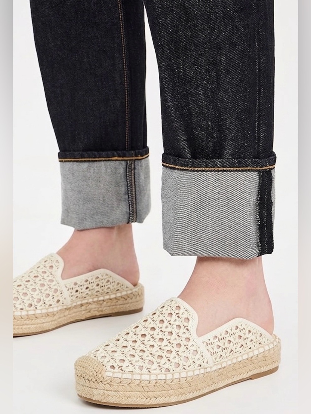 🤍 ZARA Woven Platform Laser-cut Leather Effect Sandals Espadrilles sz 41
